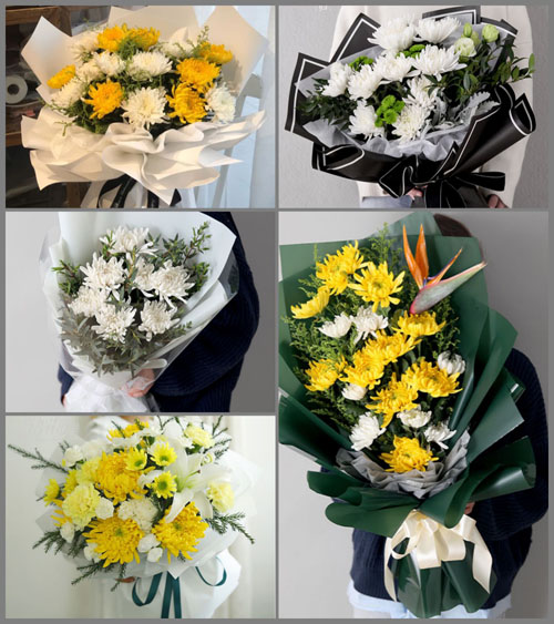 山东青岛胶州市马店镇前崔家庄村白事花束代送